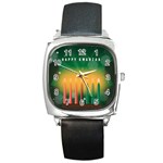 african women happy kwanzaa Square Metal Watch