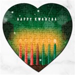 african women happy kwanzaa Jigsaw Puzzle (Heart)