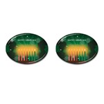 african women happy kwanzaa Cufflinks (Oval)