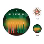 african women happy kwanzaa Playing Cards (Round)