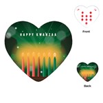 african women happy kwanzaa Playing Cards (Heart)