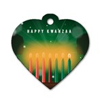 african women happy kwanzaa Dog Tag Heart (Two Sides)