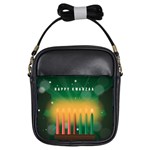 african women happy kwanzaa Girls Sling Bag