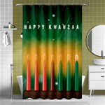 african women happy kwanzaa Shower Curtain 48  x 72  (Small)