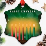 african women happy kwanzaa Ornament (Snowflake)