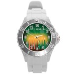 african women happy kwanzaa Round Plastic Sport Watch (L)