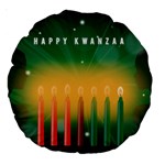 african women happy kwanzaa Large 18  Premium Round Cushion 