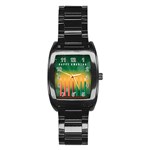 african women happy kwanzaa Stainless Steel Barrel Watch