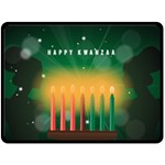 african women happy kwanzaa Double Sided Fleece Blanket (Large)