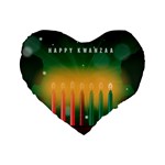 african women happy kwanzaa Standard 16  Premium Flano Heart Shape Cushion 