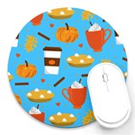 Pumpkin Spice Love Round Mousepad