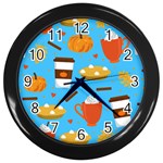 Pumpkin Spice Love Wall Clock (Black)