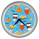 Pumpkin Spice Love Wall Clock (Silver)