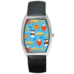 Pumpkin Spice Love Barrel Style Metal Watch