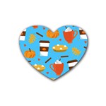 Pumpkin Spice Love Rubber Coaster (Heart)