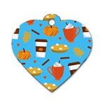 Pumpkin Spice Love Dog Tag Heart (One Side)