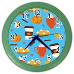 Pumpkin Spice Love Color Wall Clock