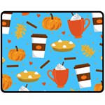 Pumpkin Spice Love Fleece Blanket (Medium)