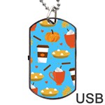 Pumpkin Spice Love Dog Tag USB Flash (One Side)