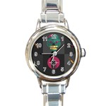 Halloween Zombie Hunter Round Italian Charm Watch