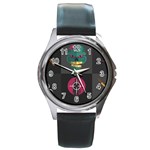 Halloween Zombie Hunter Round Metal Watch