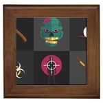 Halloween Zombie Hunter Framed Tile