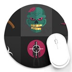 Halloween Zombie Hunter Round Mousepad