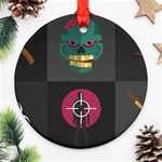 Halloween Zombie Hunter Ornament (Round)