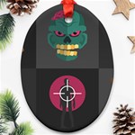 Halloween Zombie Hunter Ornament (Oval)