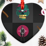 Halloween Zombie Hunter Ornament (Heart)