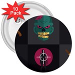 Halloween Zombie Hunter 3  Button (10 pack)