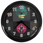 Halloween Zombie Hunter Wall Clock (Black)