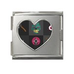 Halloween Zombie Hunter Mega Link Heart Italian Charm (18mm)