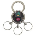 Halloween Zombie Hunter 3-Ring Key Chain