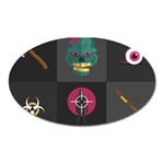 Halloween Zombie Hunter Magnet (Oval)