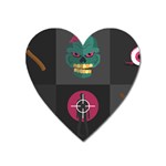 Halloween Zombie Hunter Magnet (Heart)