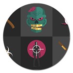 Halloween Zombie Hunter Magnet 5  (Round)