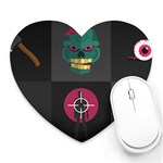 Halloween Zombie Hunter Heart Mousepad