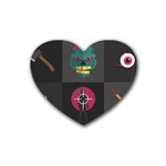 Halloween Zombie Hunter Rubber Coaster (Heart)