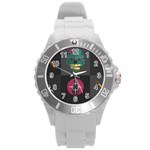 Halloween Zombie Hunter Round Plastic Sport Watch (L)