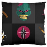 Halloween Zombie Hunter Large Cushion Case (One Side)