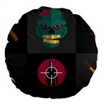 Halloween Zombie Hunter Large 18  Premium Round Cushion 