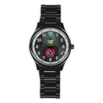 Halloween Zombie Hunter Stainless Steel Round Watch