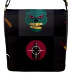 Halloween Zombie Hunter Flap Closure Messenger Bag (S)