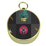 Halloween Zombie Hunter Gold Compass