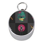 Halloween Zombie Hunter Silver Compass (Mini)