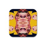 Rosie The Riveter Rubber Square Coaster (4 pack)