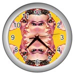 Rosie The Riveter Wall Clock (Silver)