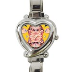 Rosie The Riveter Heart Italian Charm Watch