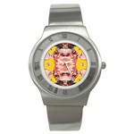 Rosie The Riveter Stainless Steel Watch